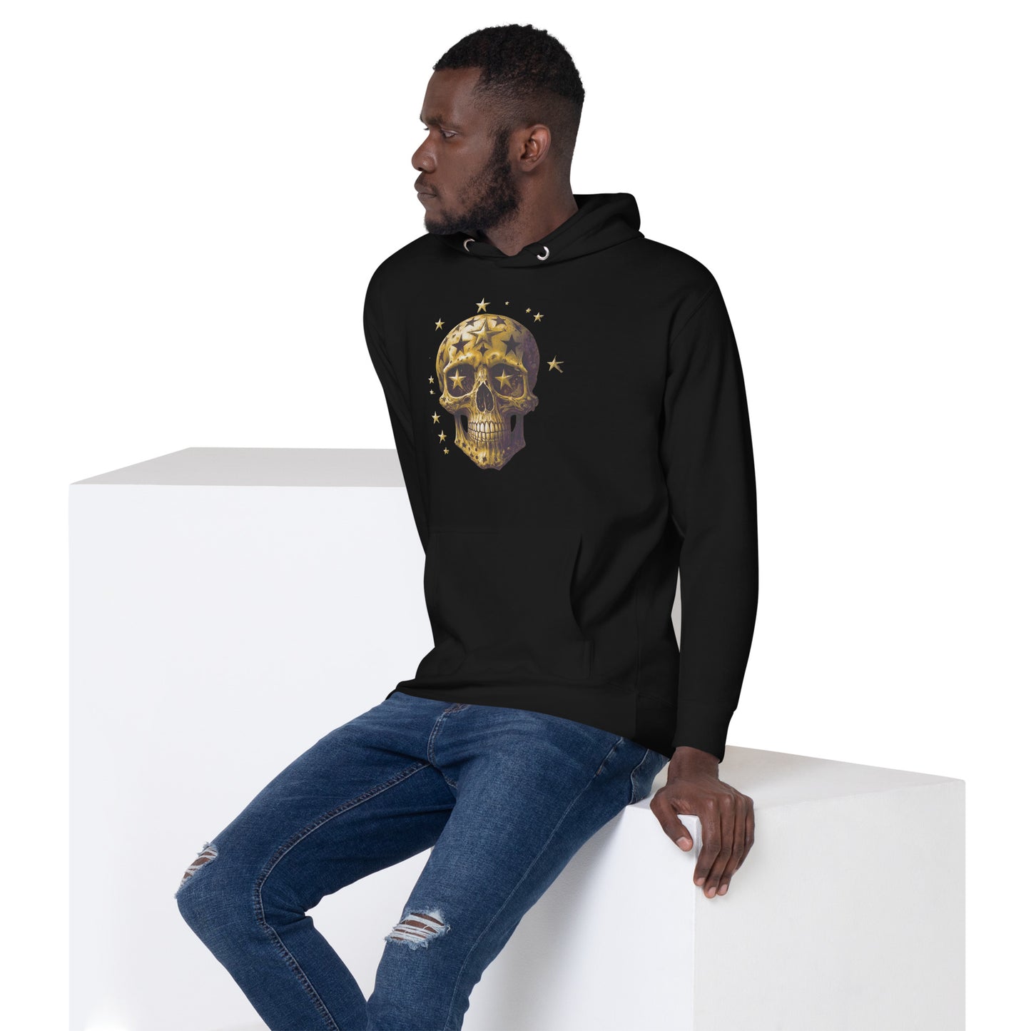 2 Smoking Skulls Star Hoodie