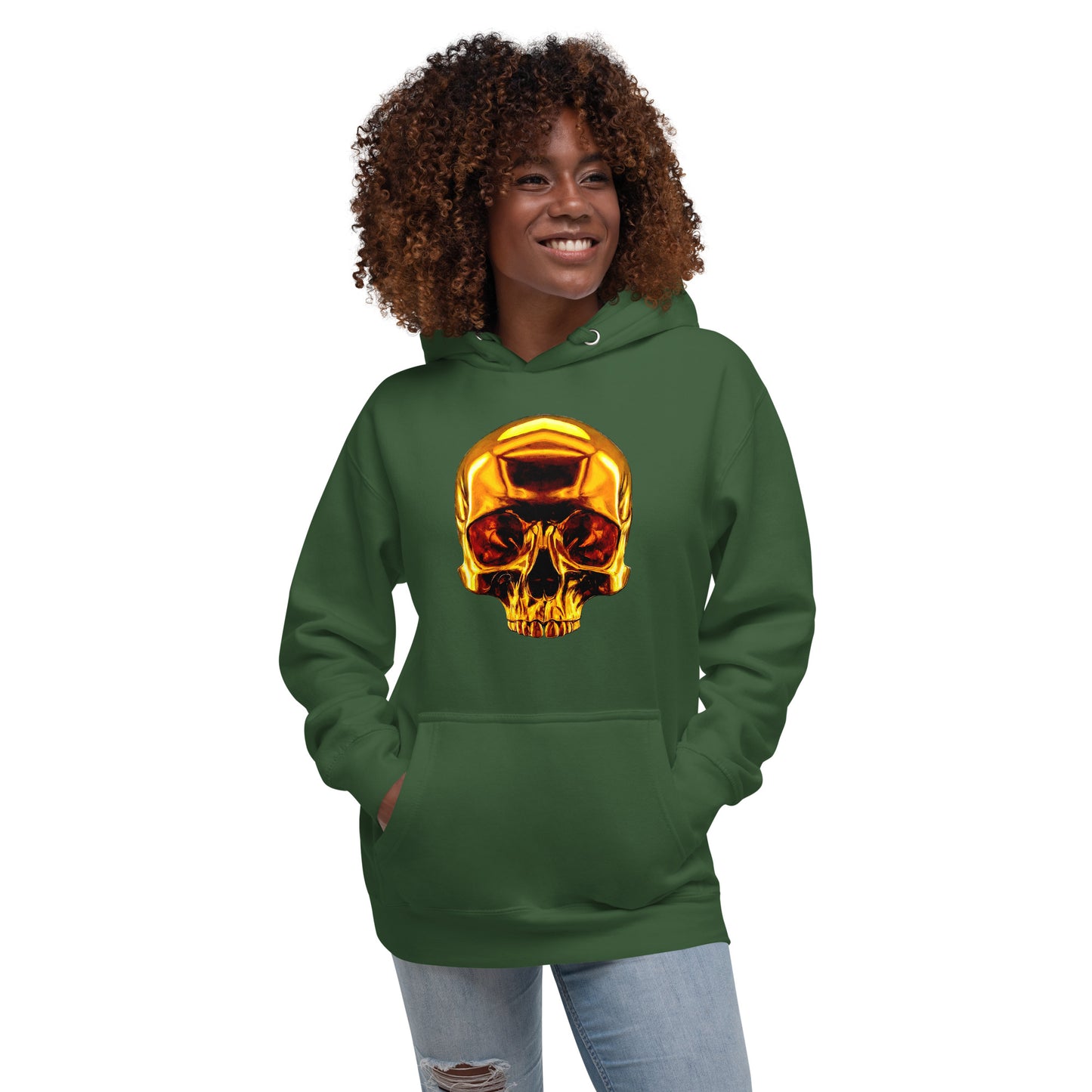 2 Smoking Skulls Goldie Hoodie