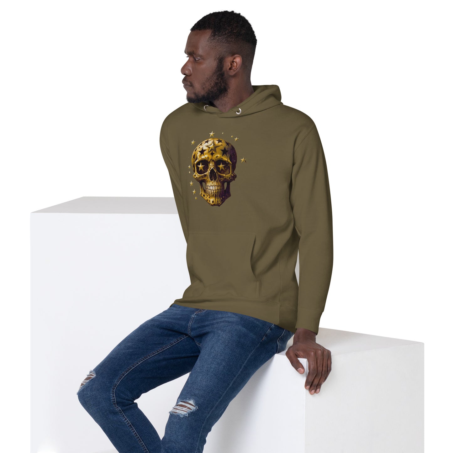2 Smoking Skulls Star Hoodie