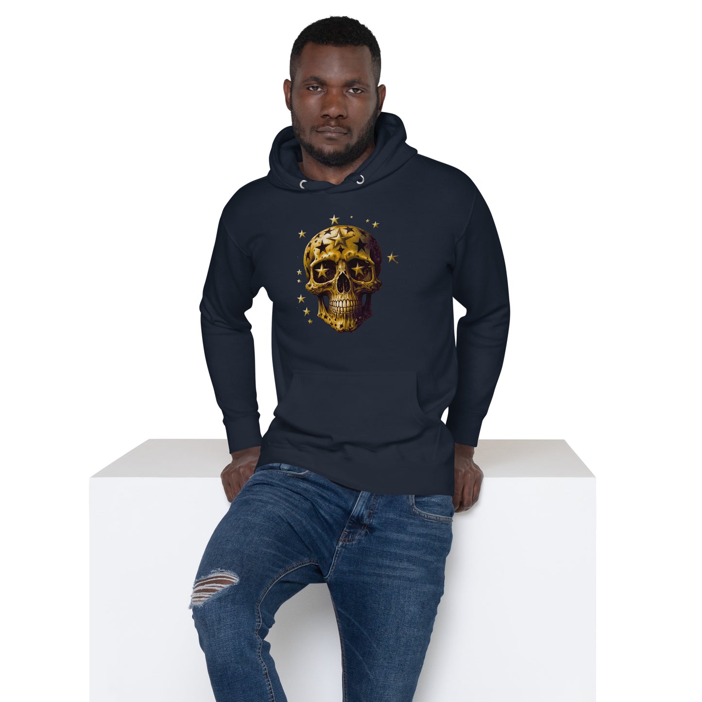2 Smoking Skulls Star Hoodie