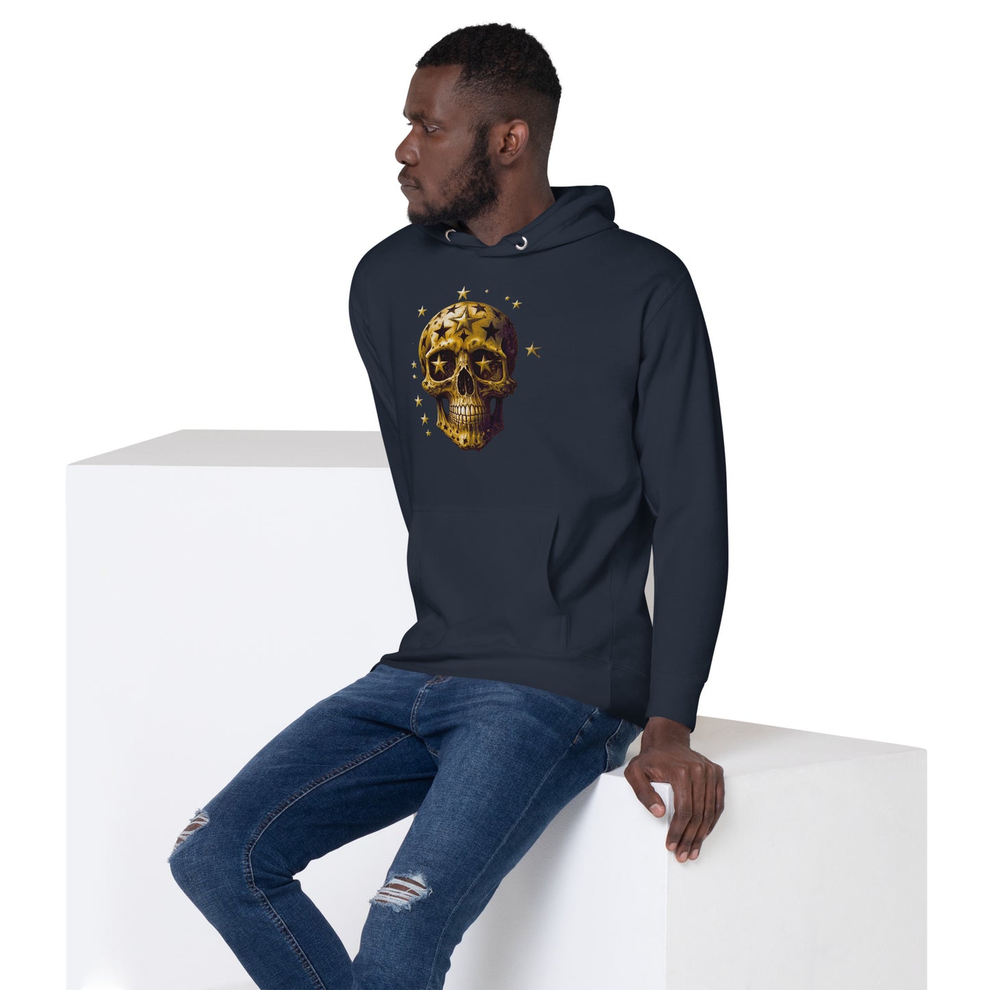 2 Smoking Skulls Star Hoodie
