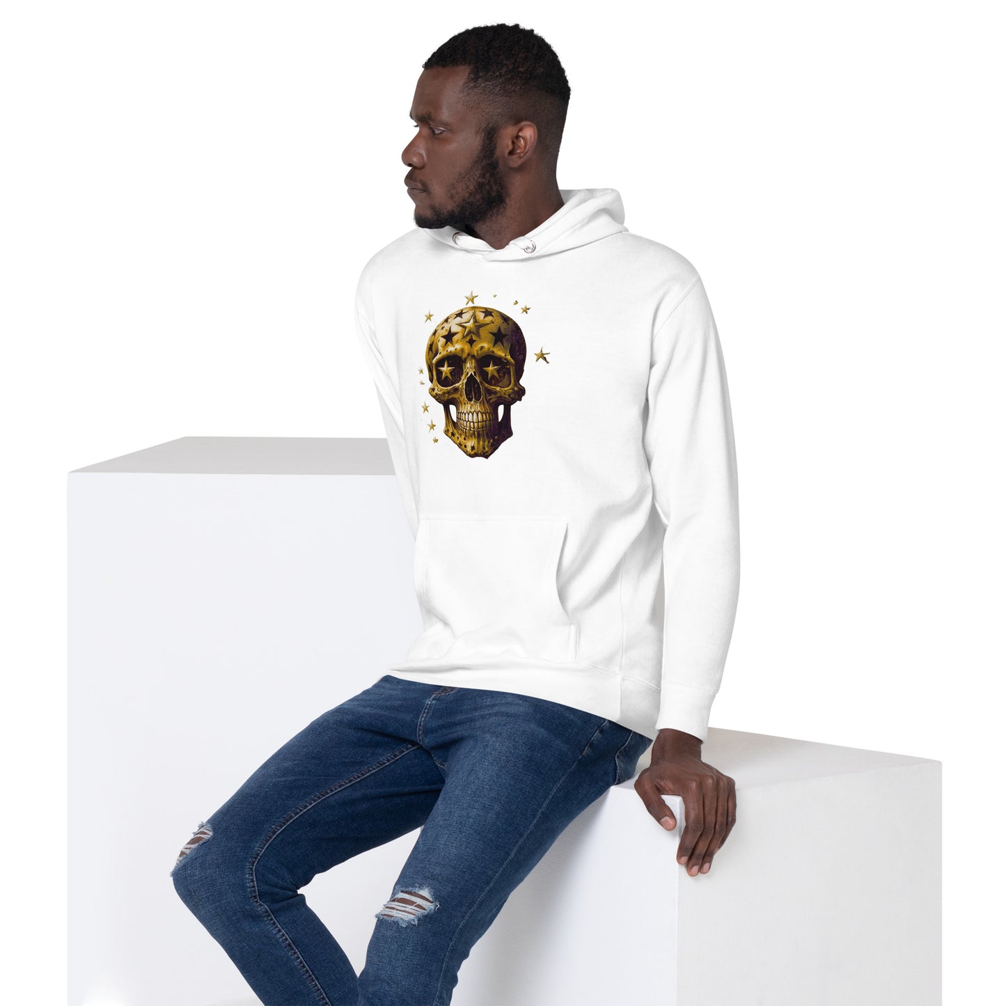 2 Smoking Skulls Star Hoodie