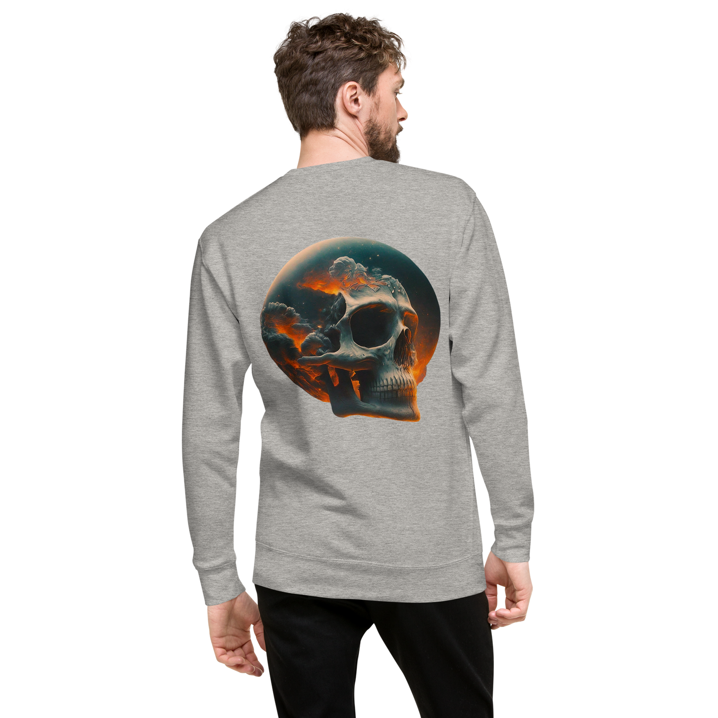 2 Smoking Skulls Galaxy Sweatshirt