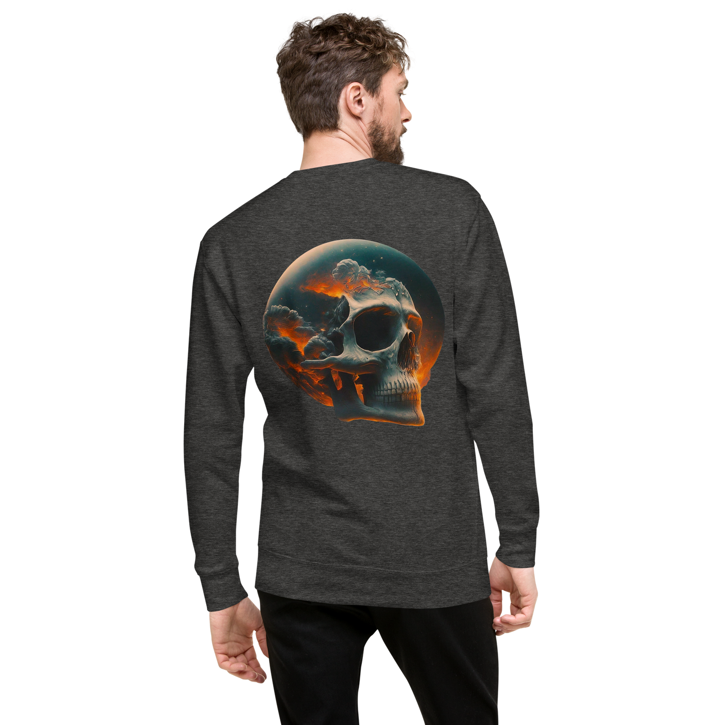 2 Smoking Skulls Galaxy Sweatshirt