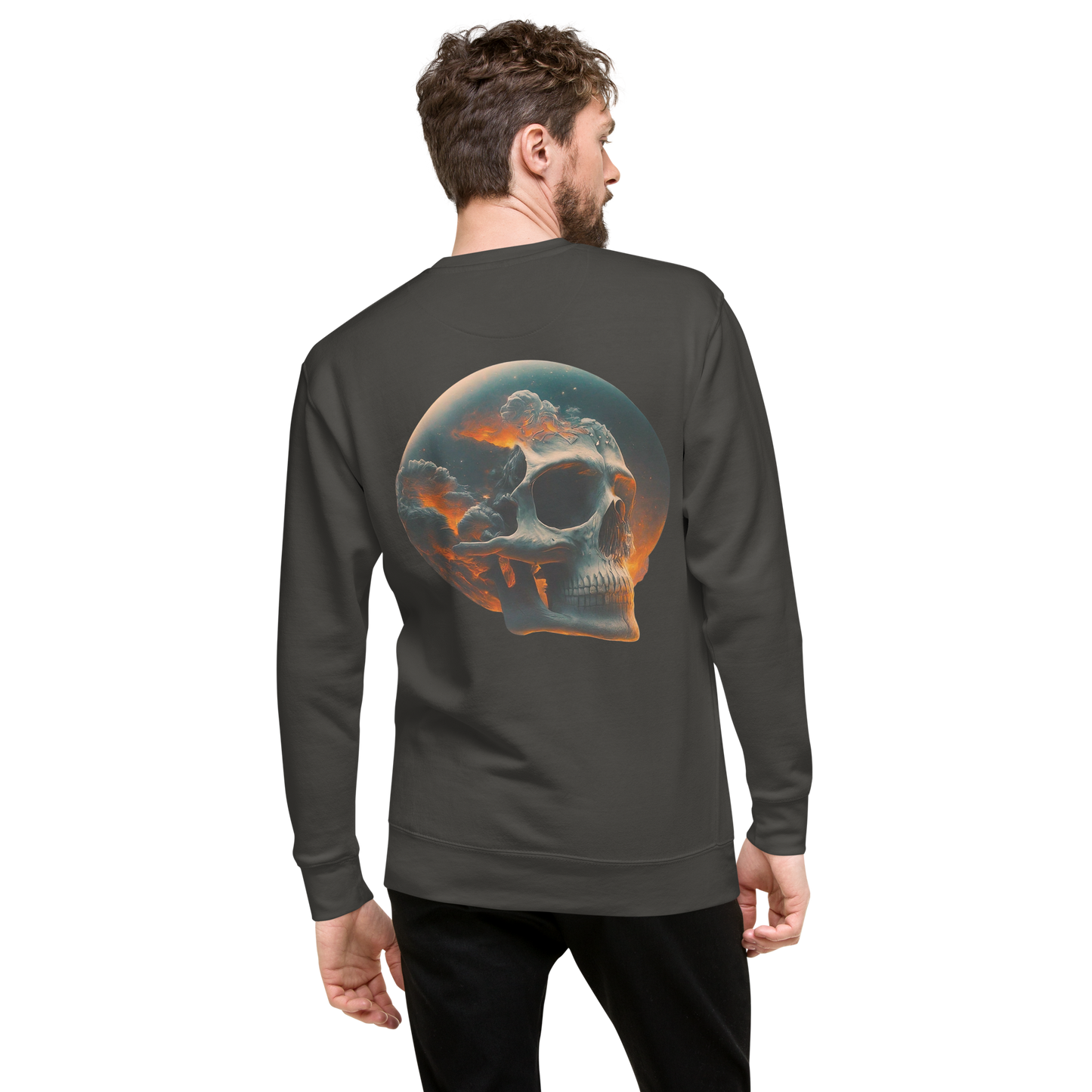 2 Smoking Skulls Galaxy Sweatshirt