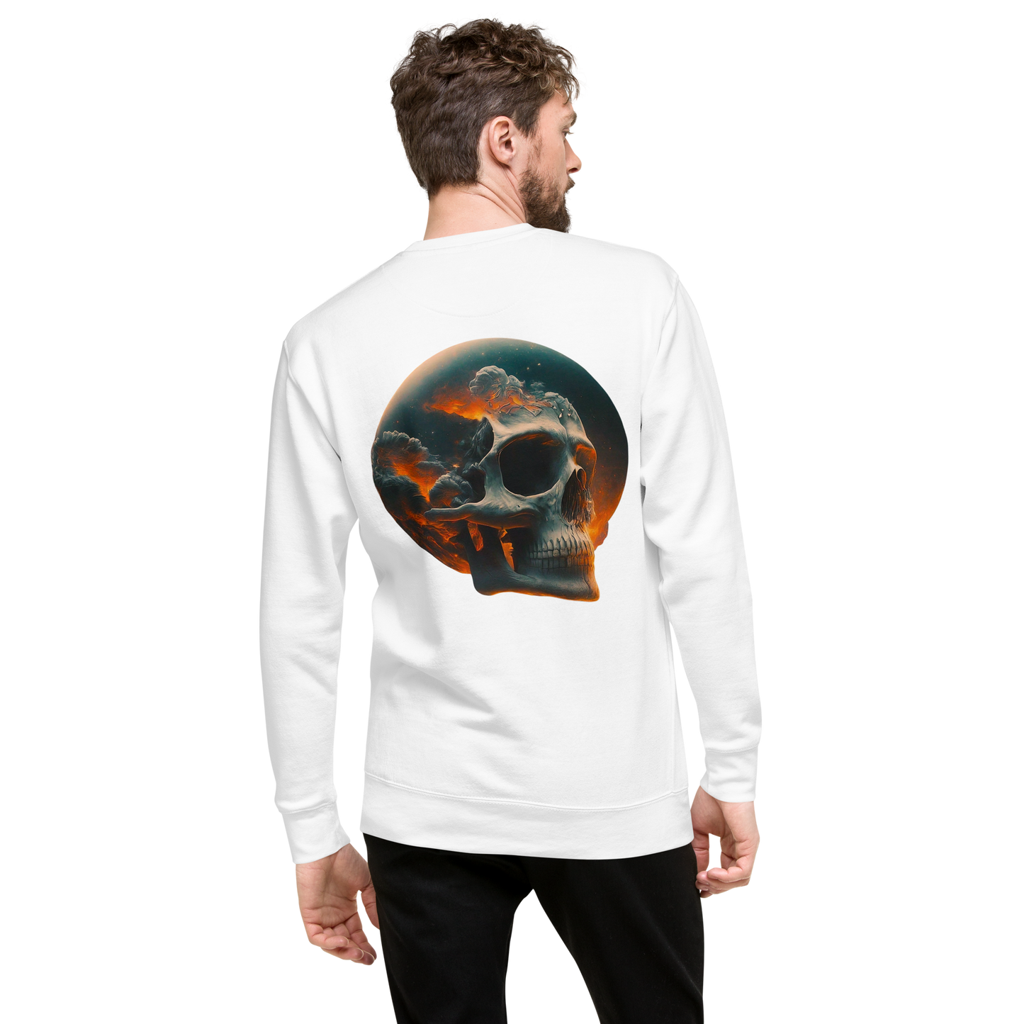 2 Smoking Skulls Galaxy Sweatshirt
